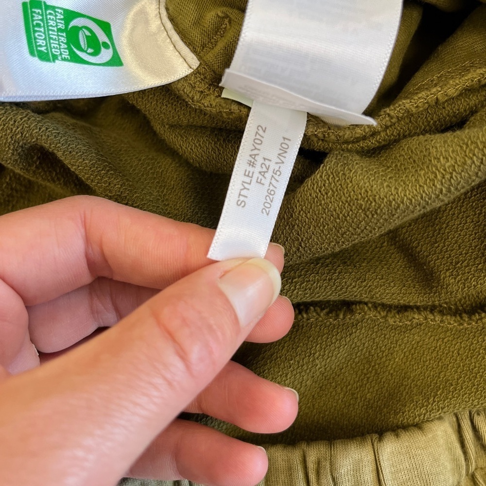 J.Crew Magic Rinse™  Olive Green Jogger Pant Reimagined French Terry Cloth Sz L - Picture 6 of 12